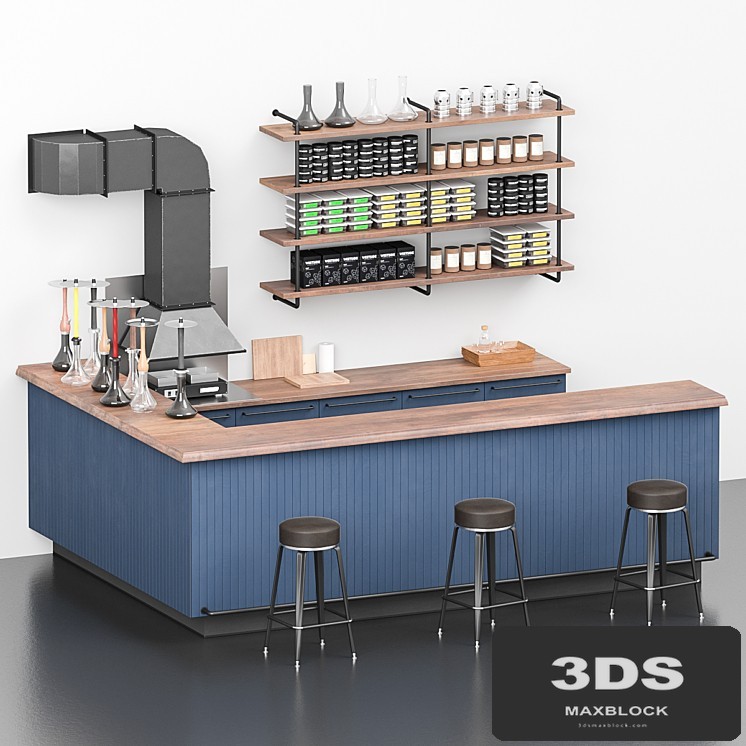Hookah lounge bar counter
