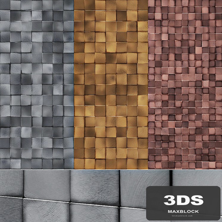 Metal wall mosaic