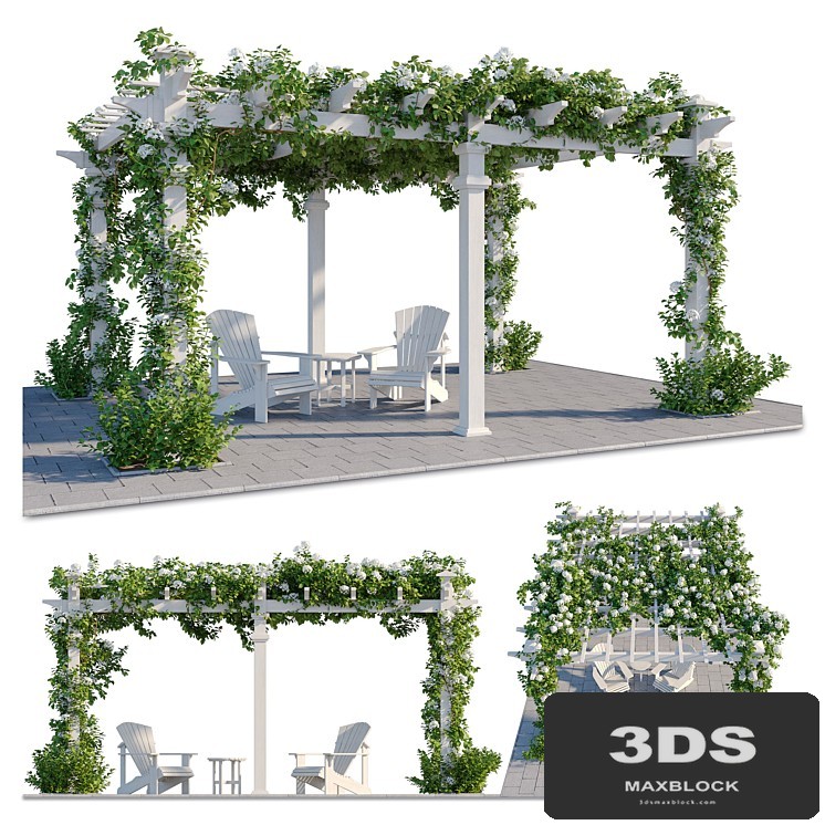 Pergola with Hydrangea