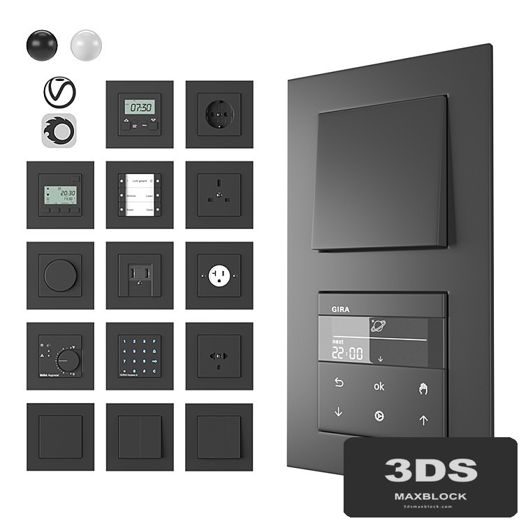 Electronics Gira E2 flat installation