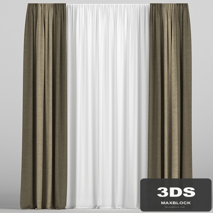 Curtains with tulle
