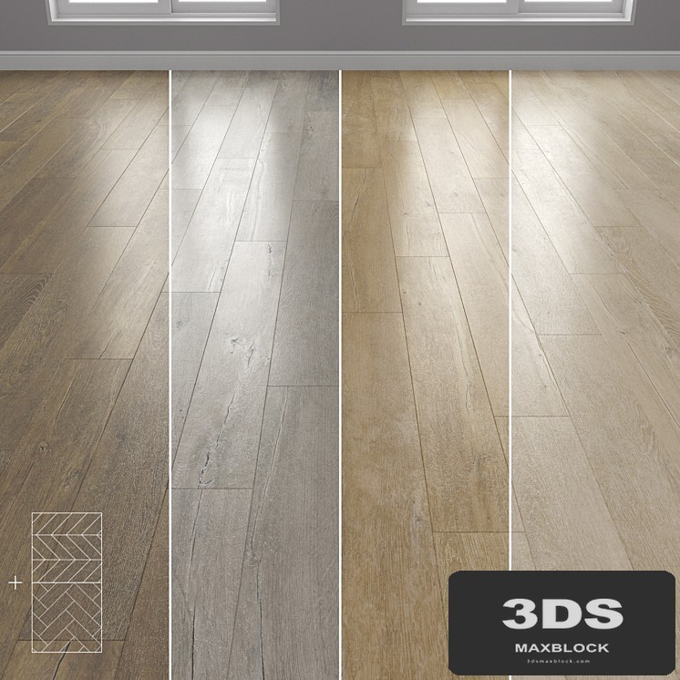 Parquet 4 colors Linear, herringbone, chevron setquad4