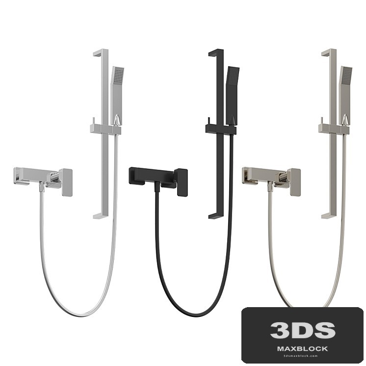 Single lever shower mixer with shower set Cisal Cubic