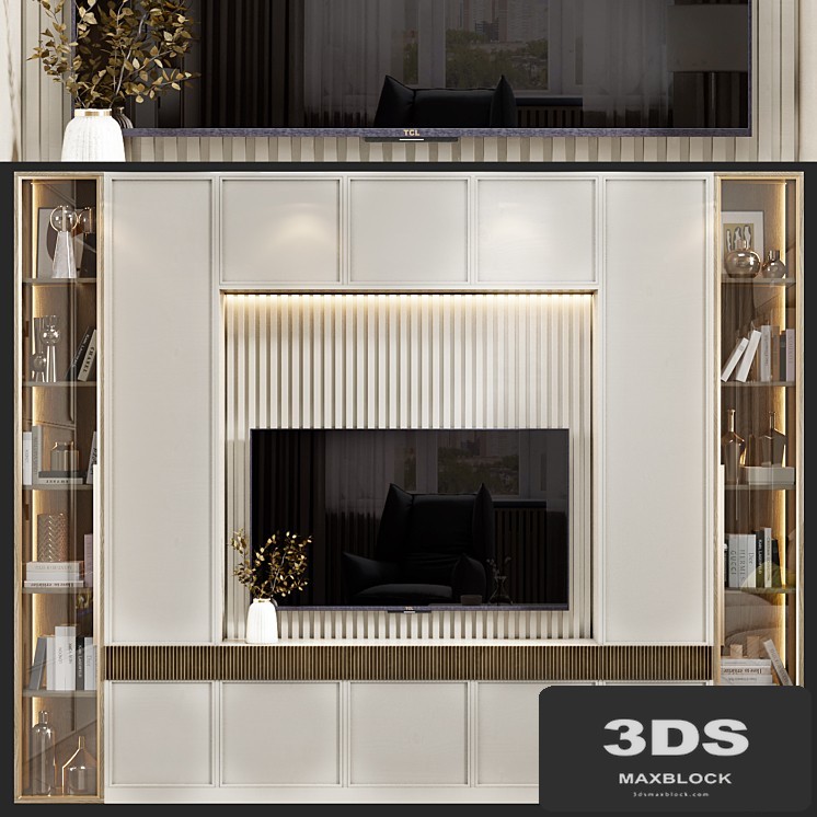 Neoclassical TV wall 015
