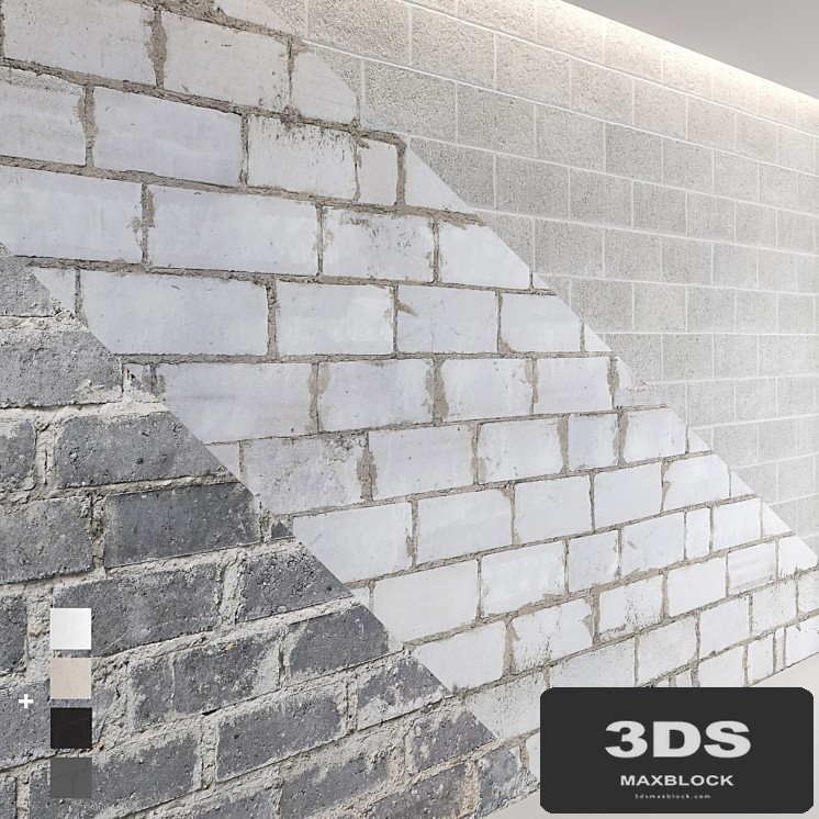 Block wall set 01