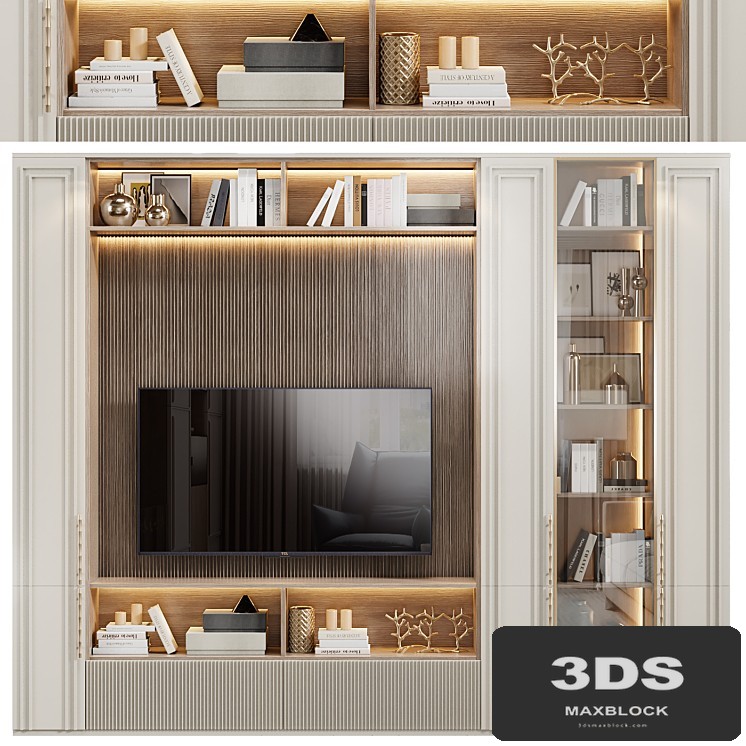 Neoclassical TV wall 016