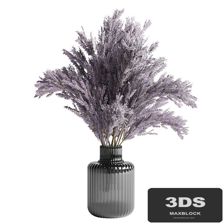 bouquet dry lavender vase glass