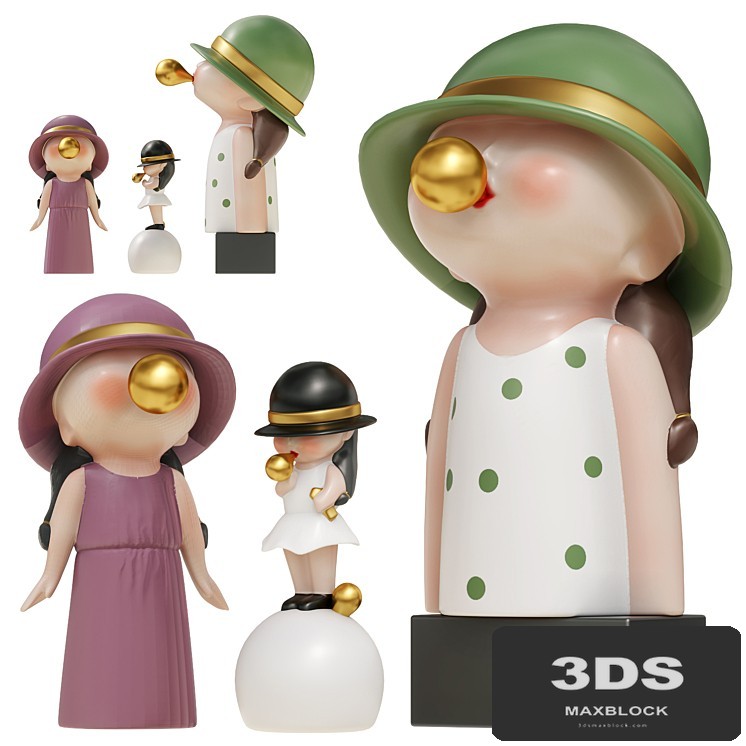 Bubble Blowing Figurine Statue Ⅰ