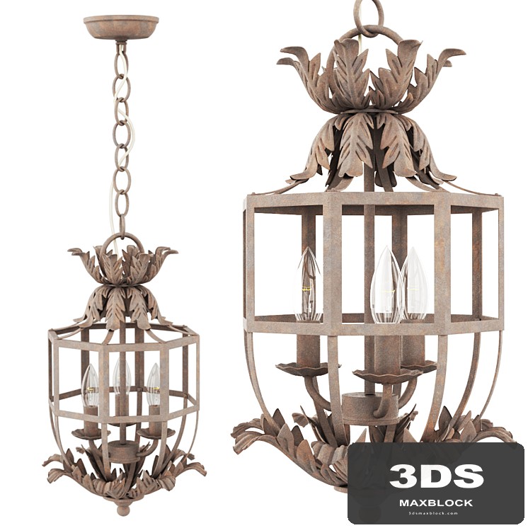 Hanging French retro chandelier