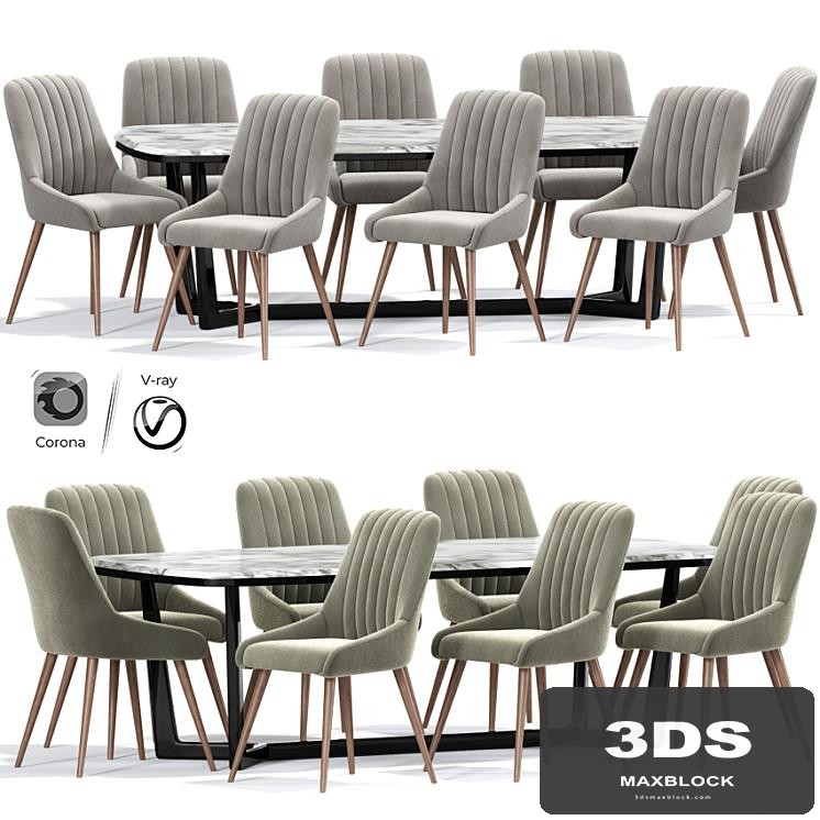 Chipman Tufted Dining Chair Table