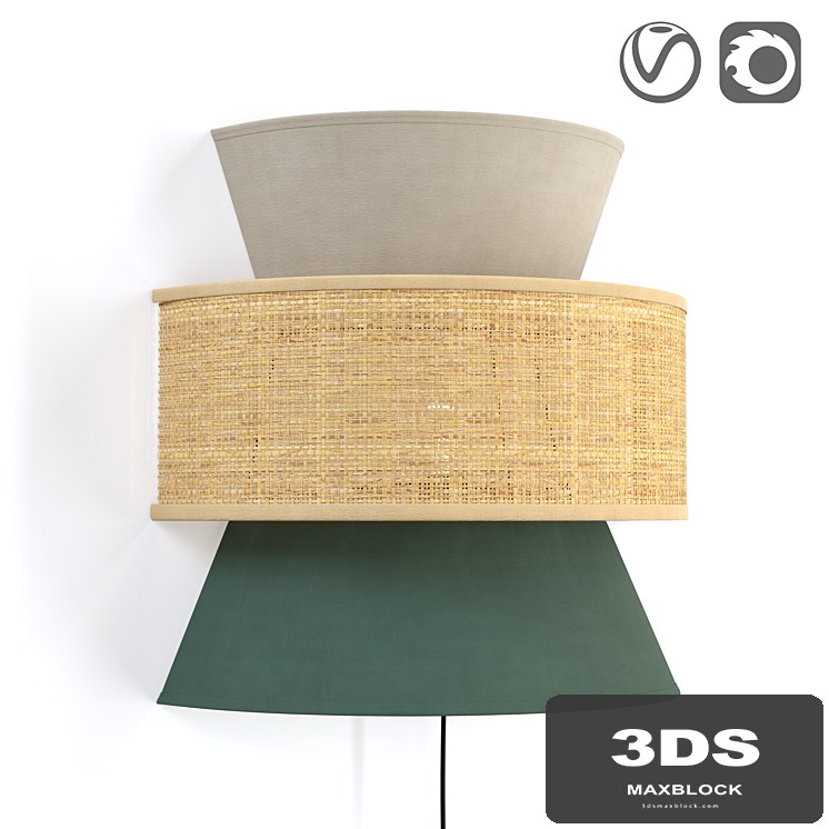 Raffia lamp, Dolkie