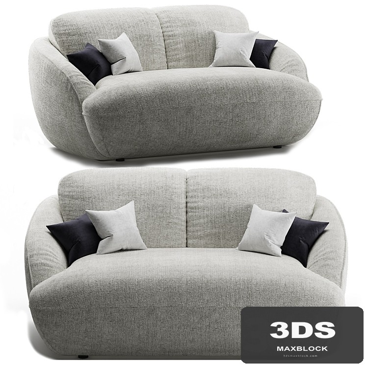 Bench in cotton melange, Alpine