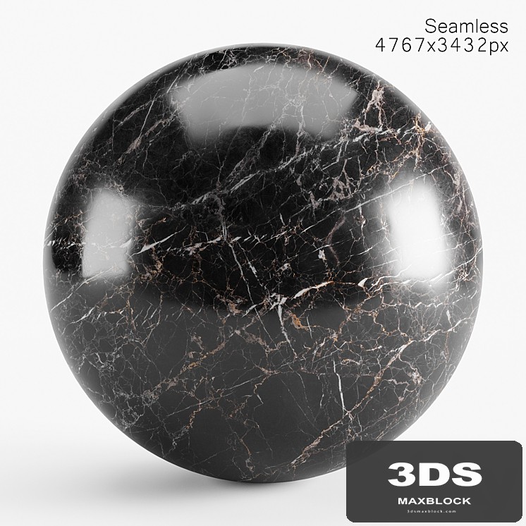 Black marble seamless material