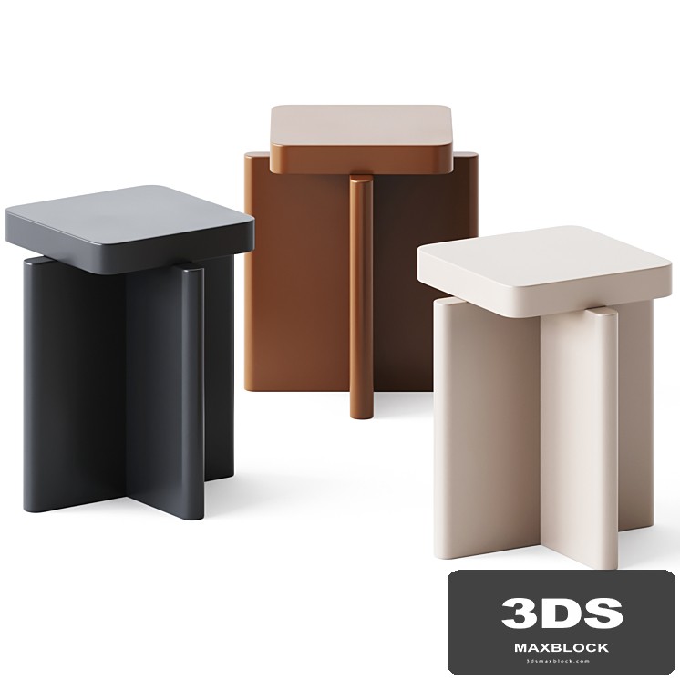 Spina Side Table in Lac Wood Off-White 1 Edited by Portego