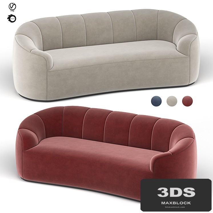 Rouelle Channel Sofa