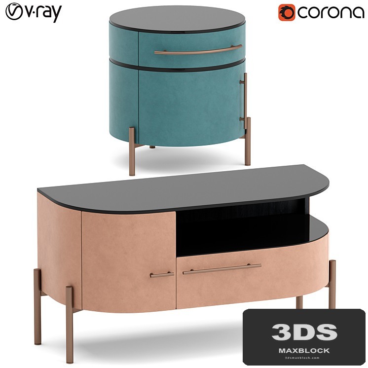 Baxter Plisse small tables