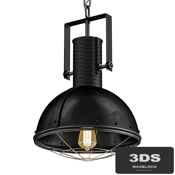 INDUSTRIAL CAGED PENDANT WITH RIVETS