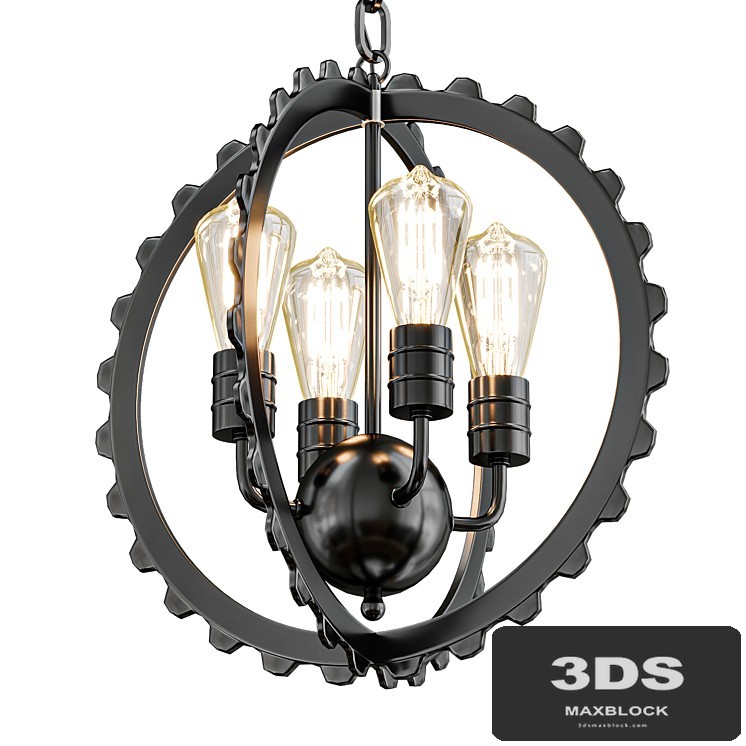 Circle frame chandelier