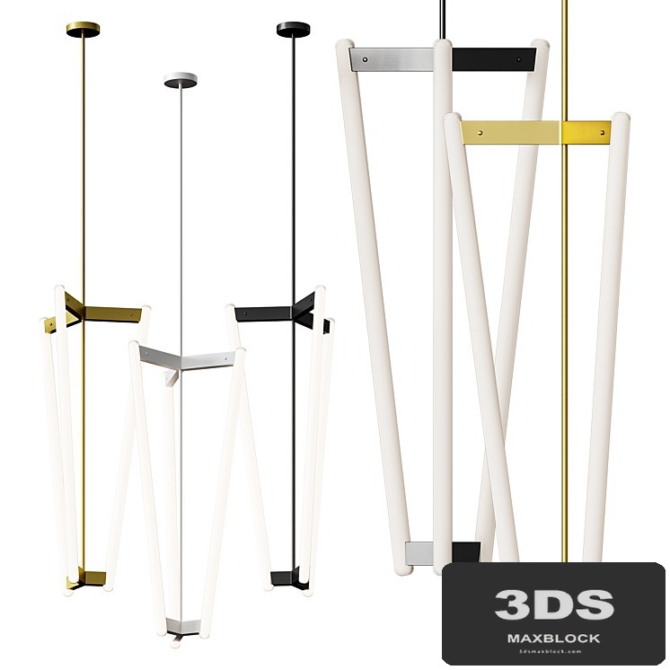 Tube chandelier lamp