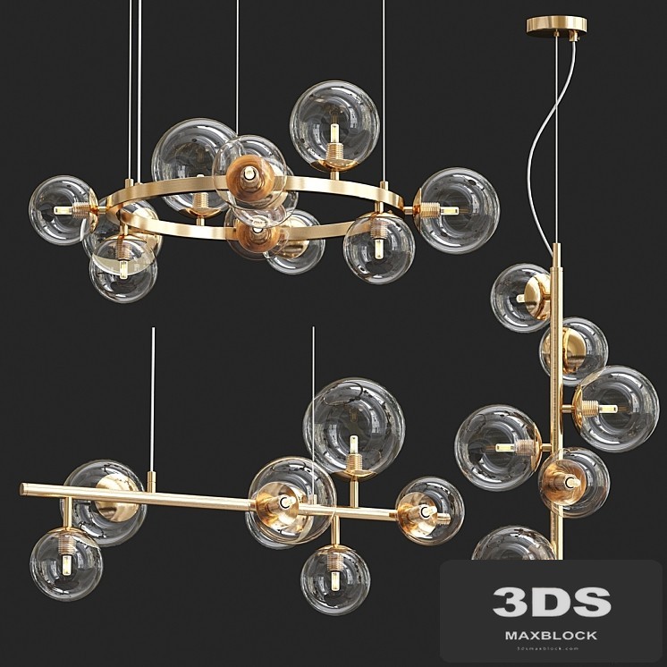 Designer ring chandelier IONA Chandelier Gold