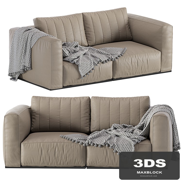 Modern Leather Modular Sofa