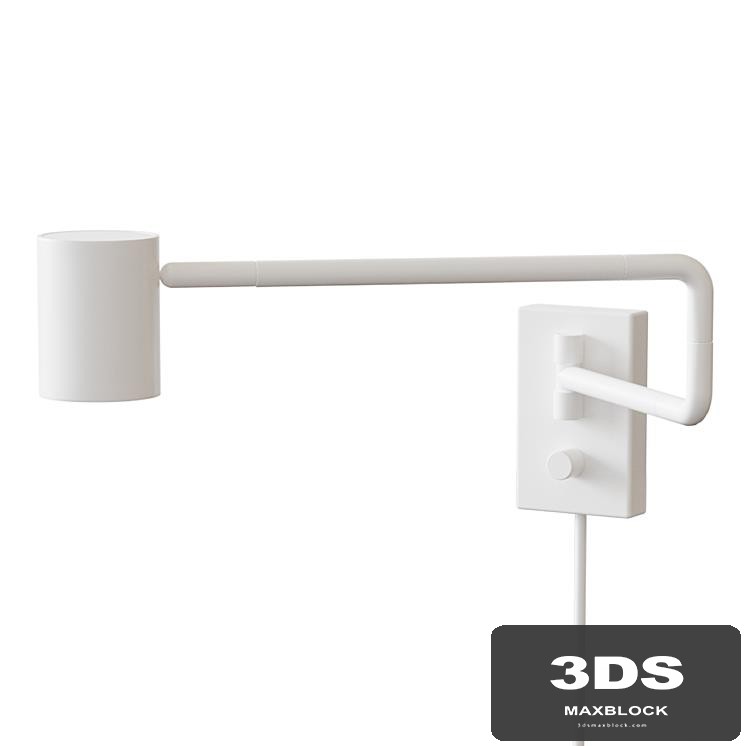 NYMÅNE NIMONE Wall lamp with swivel stand, white