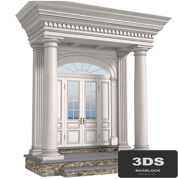 Column Porch MODERN ENTRANCE to the house Classic Front Porch Portico FRONT DOOR