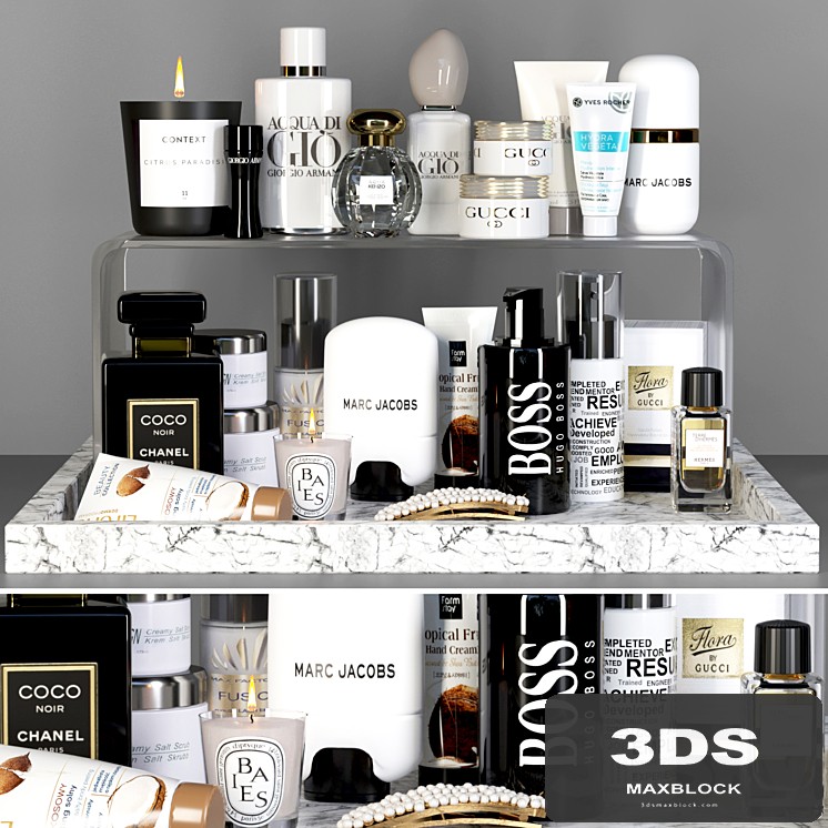 A set of cosmetics for beauty salons and a dressing table. Make up