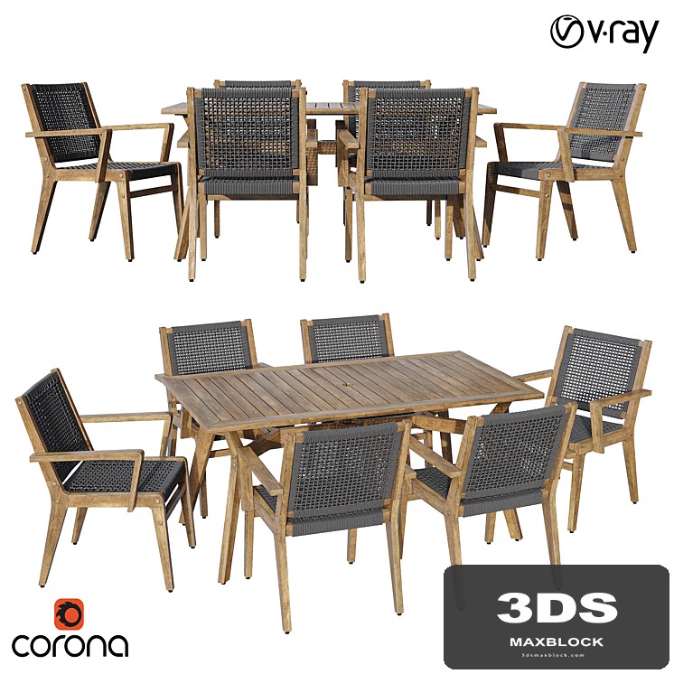 Quinn rectangular dinning set