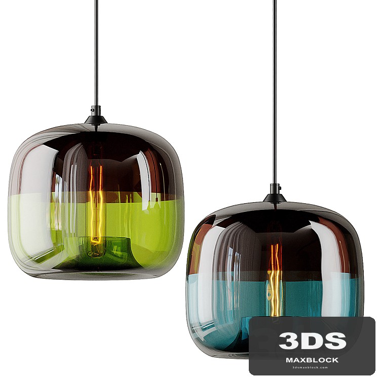 Modern Nordic Art Deco Colorful Hanging Glass