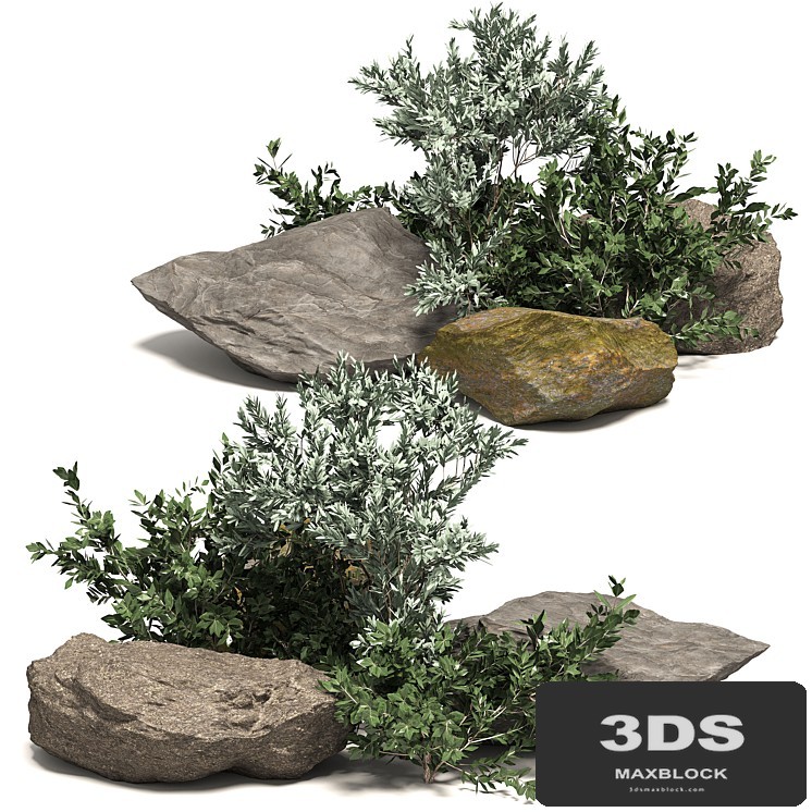 Stone + Bush Pack 8