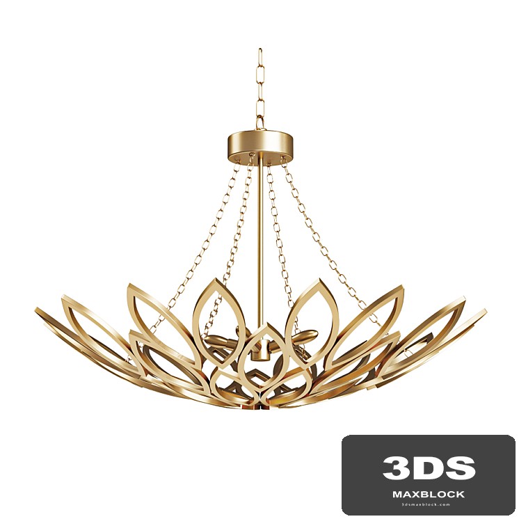 SKU: OL658G Chandelier ALLEMANDE by Currey & Company, Gold
