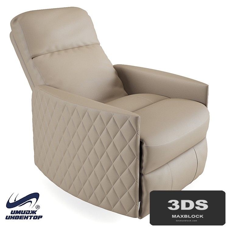 OM Armchair-recliner "Brighton" with stitching