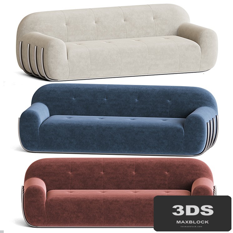 Cbs brace cream boucle sofa