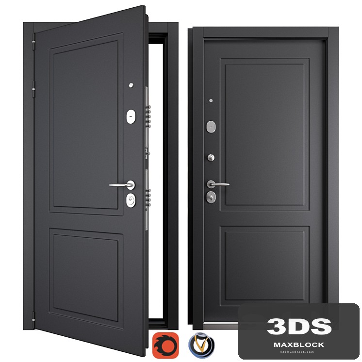 Entrance metal door Scandi 2 (Holz)