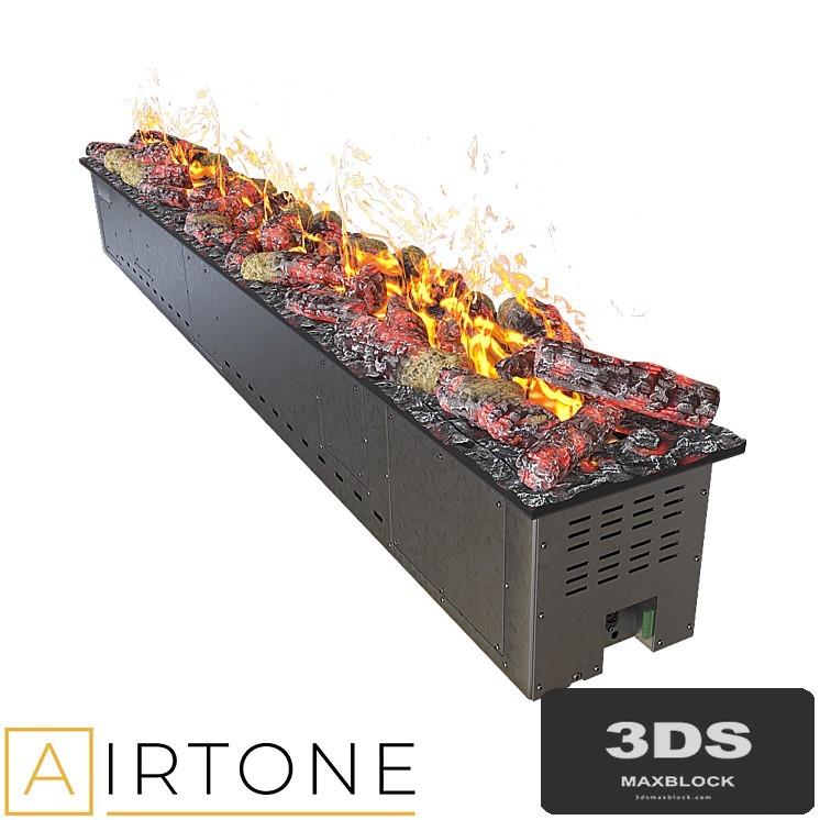 OM Steam Electric Fireplace AIRTONE premium VEPO series with imitation of firewood 2000