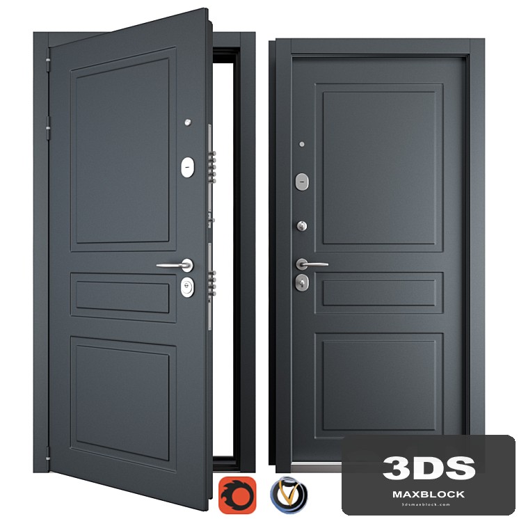 Entrance metal door Scandi 3 (Holz)