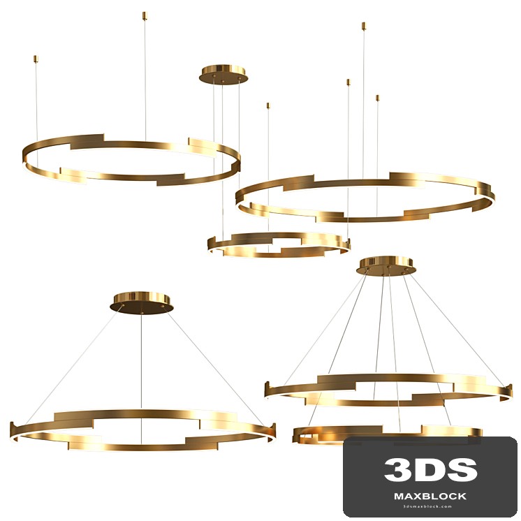Partition Chandelier Marks Light Collection
