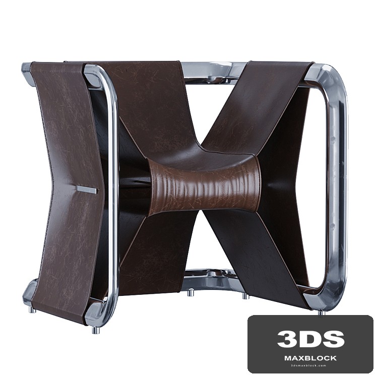 M Chair Fauteuils RILUC Acier Cuir MOM