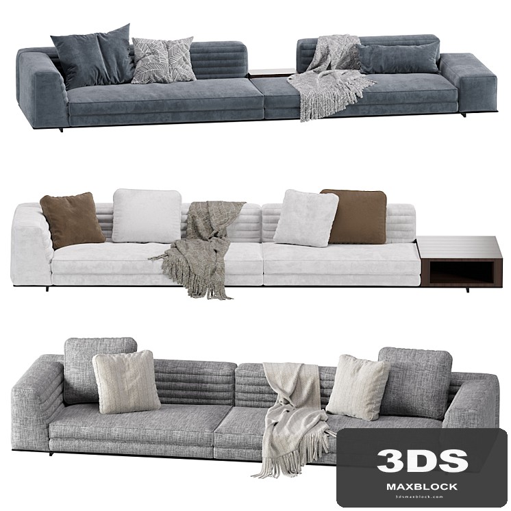 Sofa Roger Minotti 3 Version / 3 Color