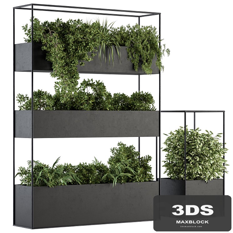 Indoor Plant Set 302 - Plant Box Stand