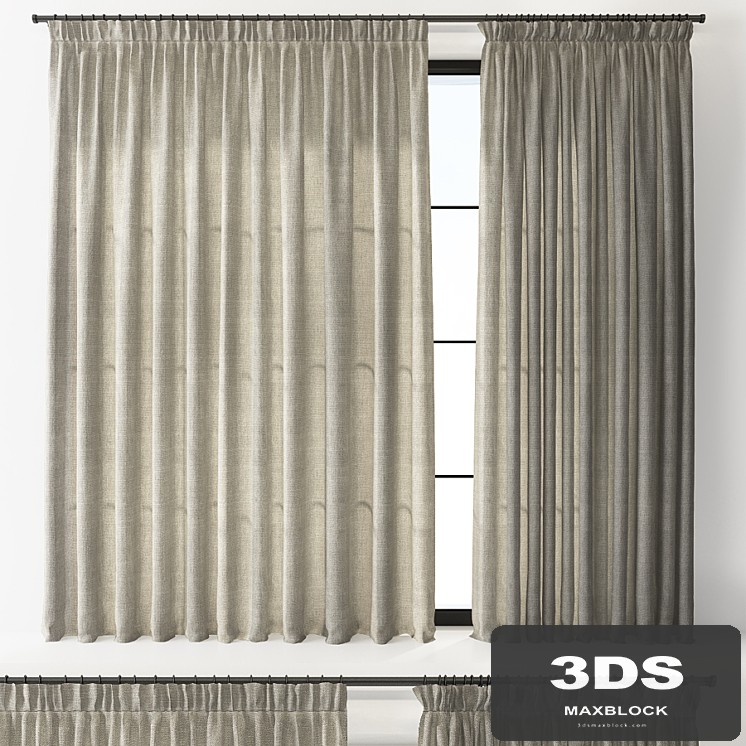 CURTAINS LINEN GRAY