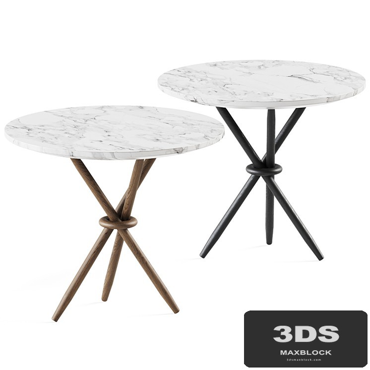 Stix Side Table Marble by Magnus Long