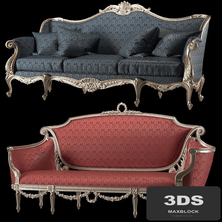 kosovart rococo sofa