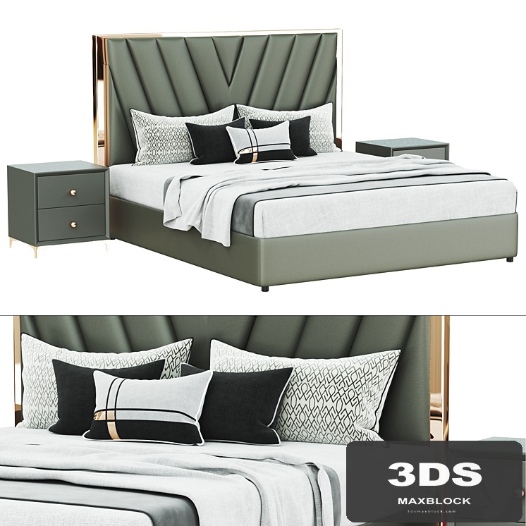 Nordic High end wedding bed design