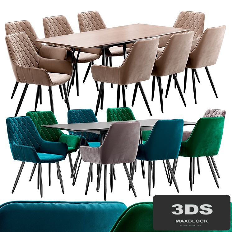 Pablo dining chair and Avanti table
