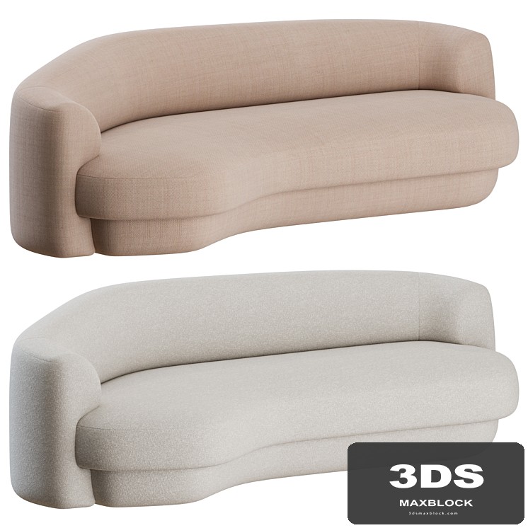 Yumi Curved Sofa by Philippe Hurel