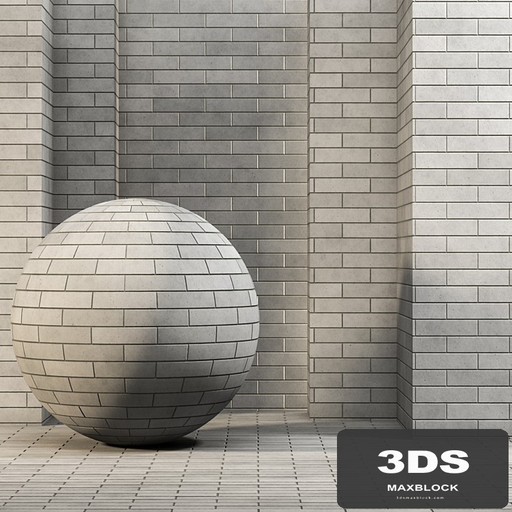 3 Gray Brick Texture 4k (3 Pattern) Seamless - Tileable