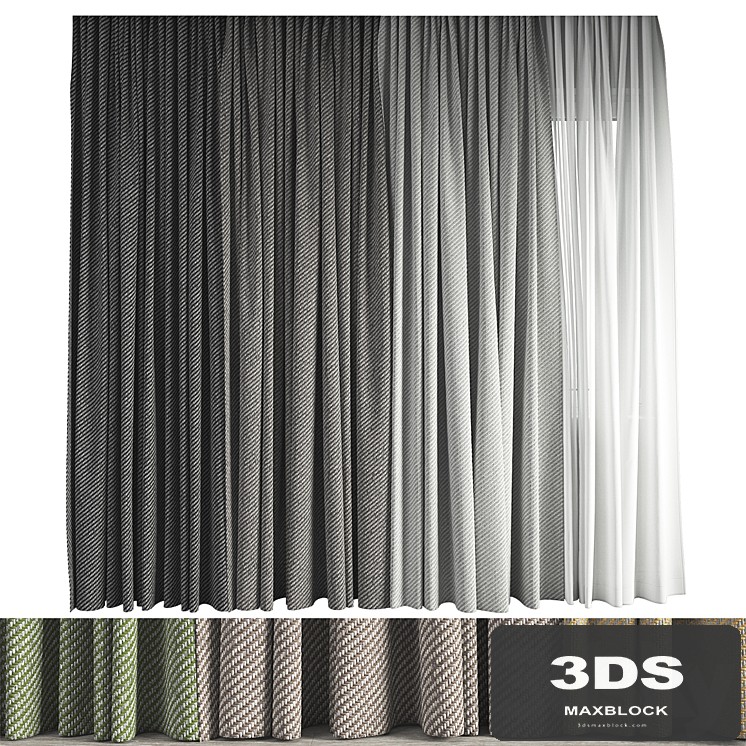 Curtain # 10 with Fidivi Jeans upholstery fabric