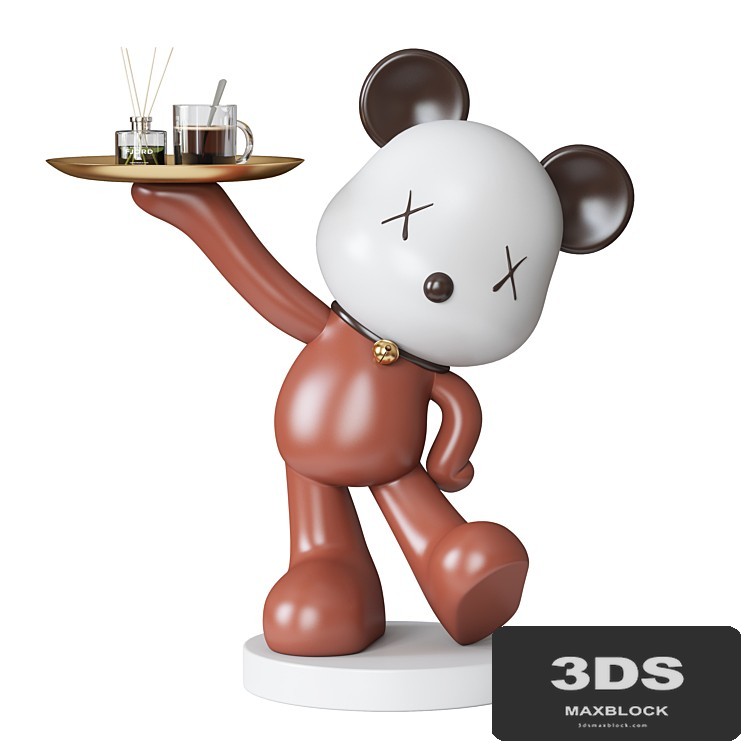 Bear sculpture tray